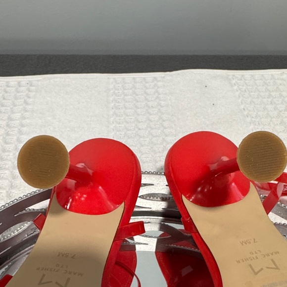 Marc Fisher Vibrant Red Strappy Heels - Picture 7 of 9